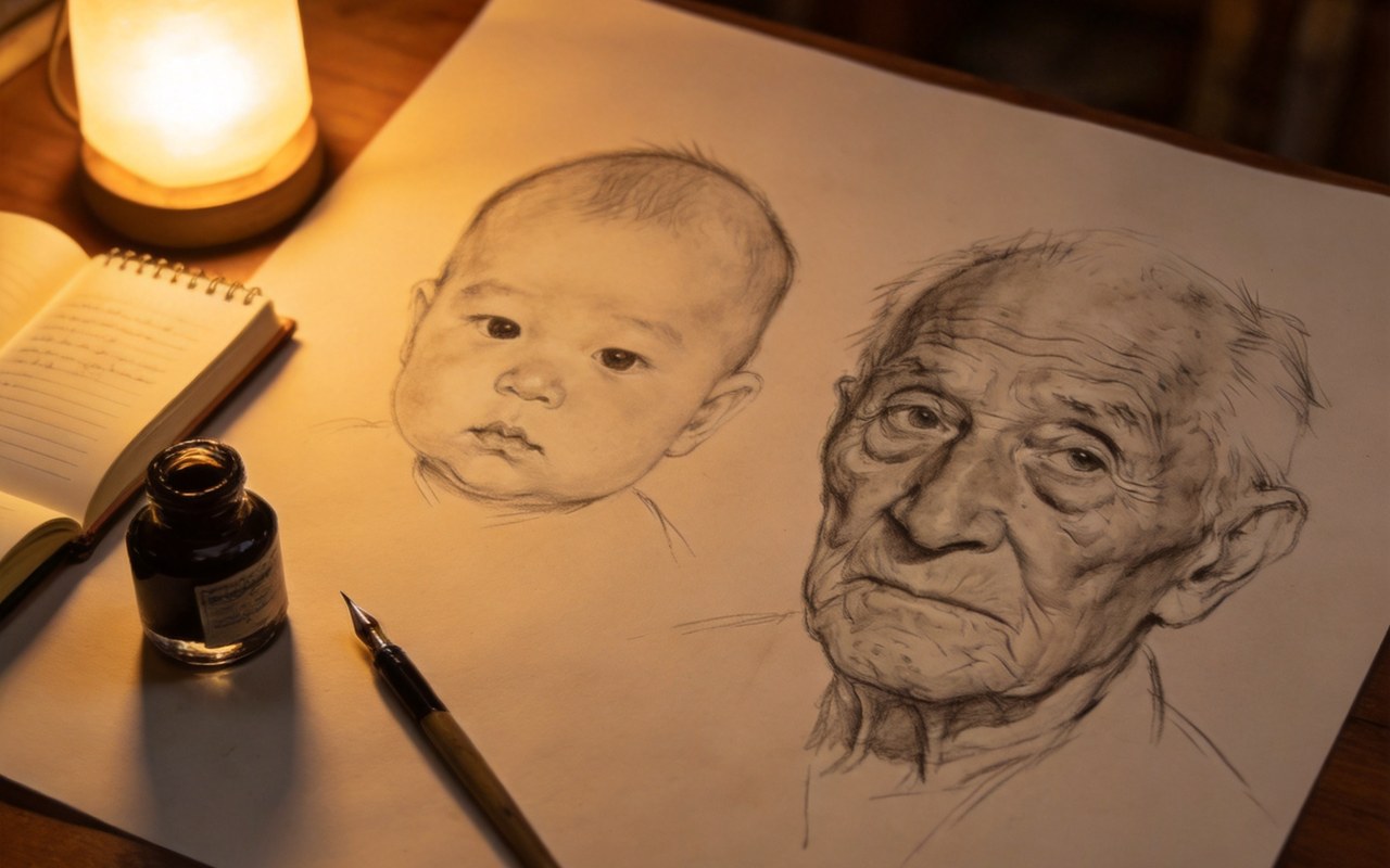 绘画教程:一画老人就只会堆皱纹、画小孩像缩小版大人?聊聊角色"年龄感"怎么画