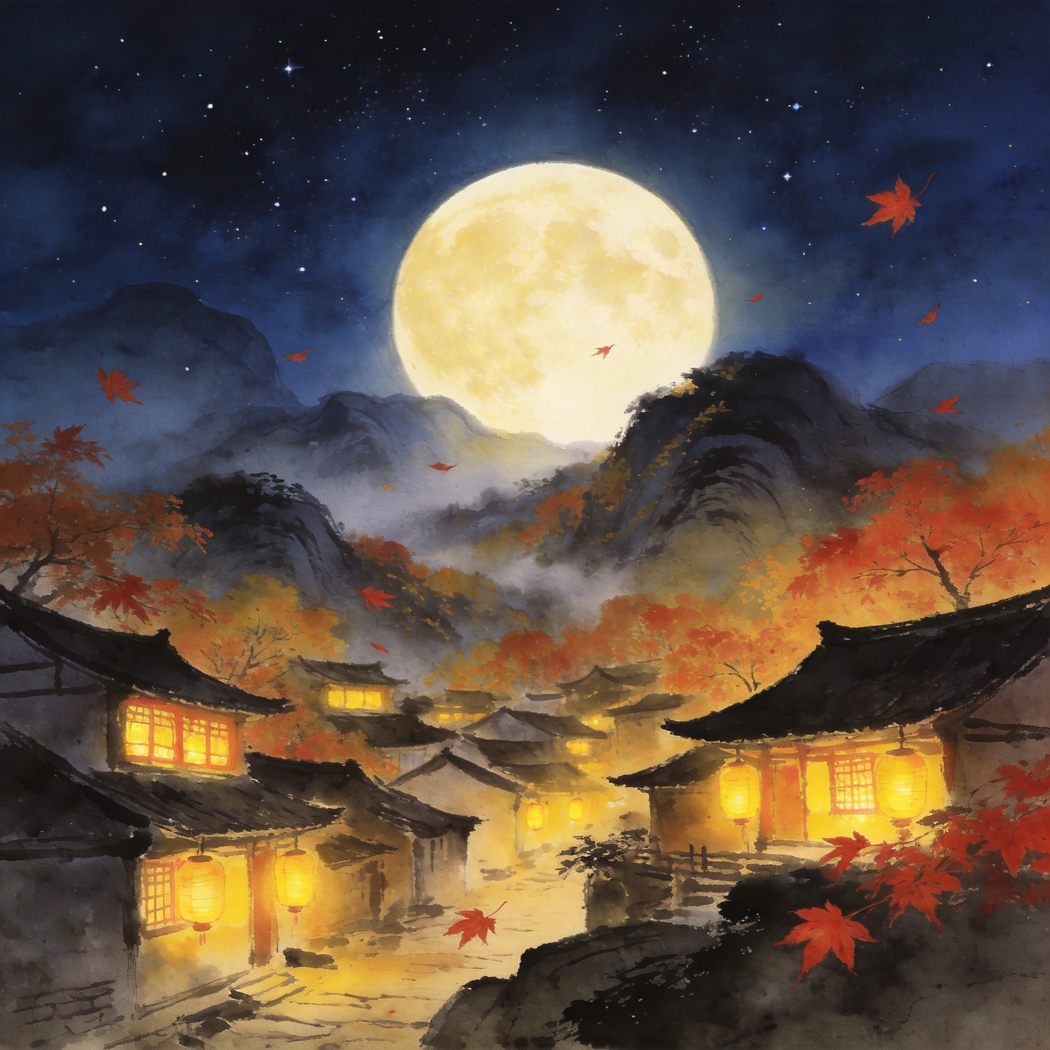 【高清壁纸】秋夜与满月:20张适合换锁屏的静谧夜空美图