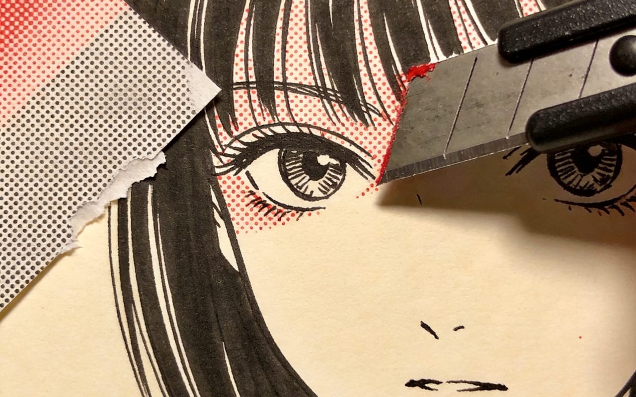 绘画教程：漫画网点（Screentone）到底怎么用？从贴网到刮网的实战入门