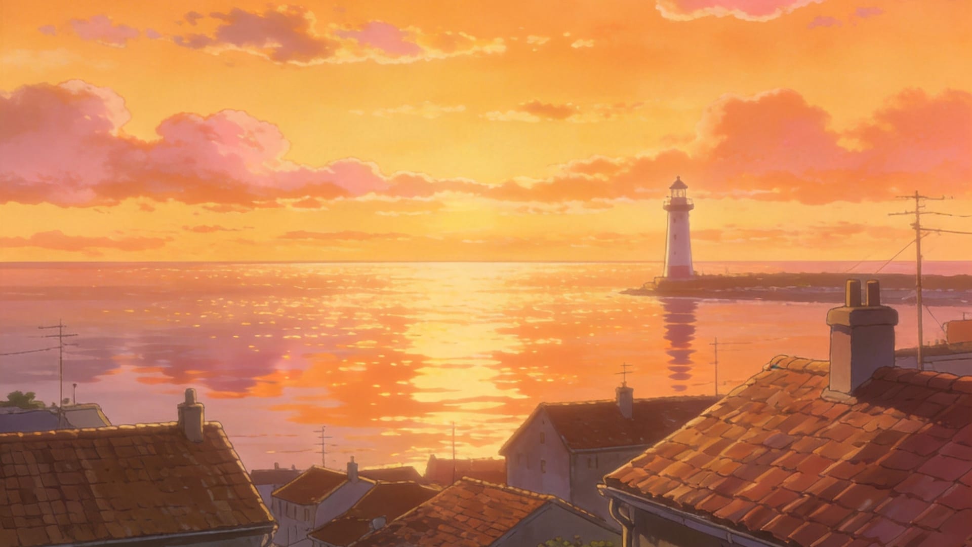 海滨黄昏·映